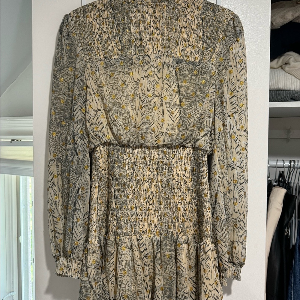 Aqua long sleeve dress